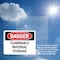 Signmission Flammable Material Storage Danger Sign, Plastic, 10in W x 7in L, 2PK OS-2PACK-DS-P-710-L-2351 - alternate 5